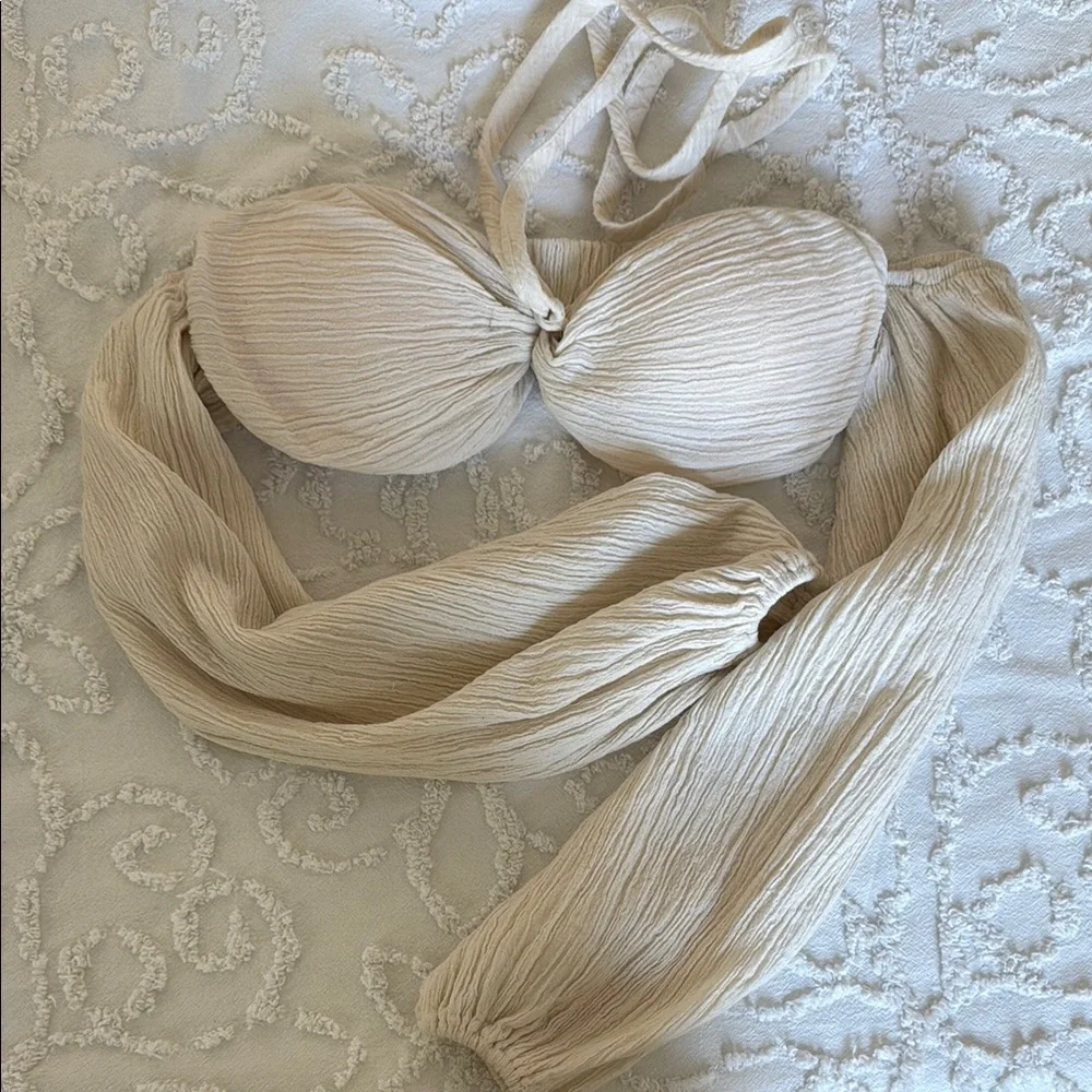 SAVANNAH MORROW THE LABEL
+ Net Sustain Indra Off-the-shoulder Crinkled Organic - Picture 2 of 6